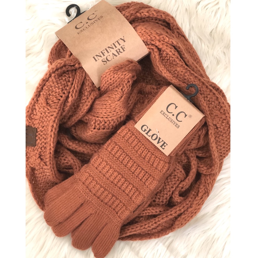 CC Brand You Pick 2: beanie, scarf, head wrap, gloves